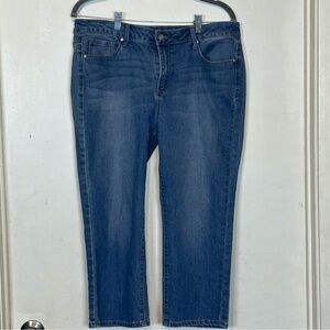 Dana Buchman Blue Mid Raise Capris Jeans Size 14